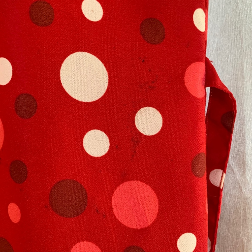 Pretty Pink Polka Dot Column Dress in Red - Size XL - Picture 8 of 12